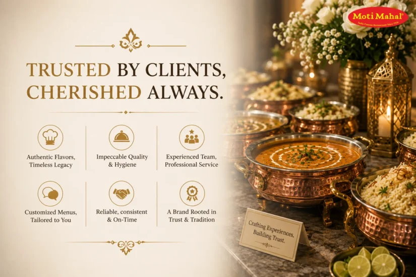 Why Clients Trust Moti Mahal Catering